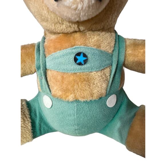 VTG 17” Etone Irish Teddy Bear Plush Green Overalls & Hat St. Patrick’s Day NJ - Picture 3 of 10